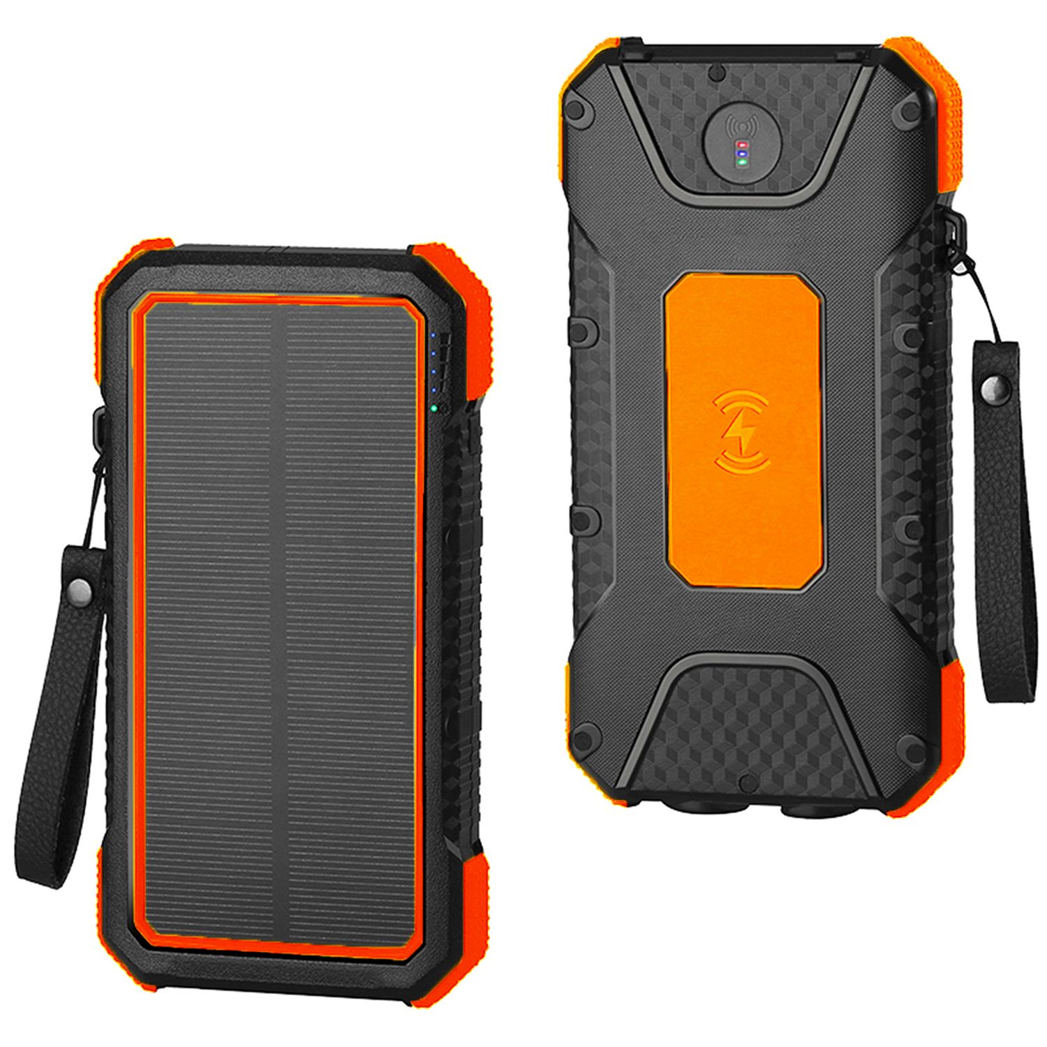 20,000 mAh Wireless Charging Solar Dual Port Water Resistant Power Bank 5