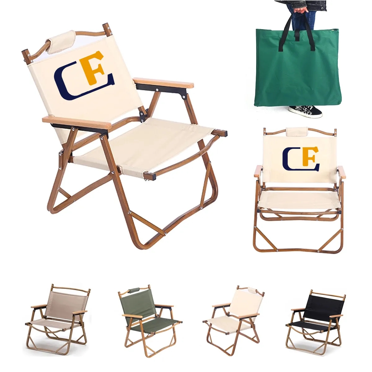Wood Grain Aluminum Camping Chair 2