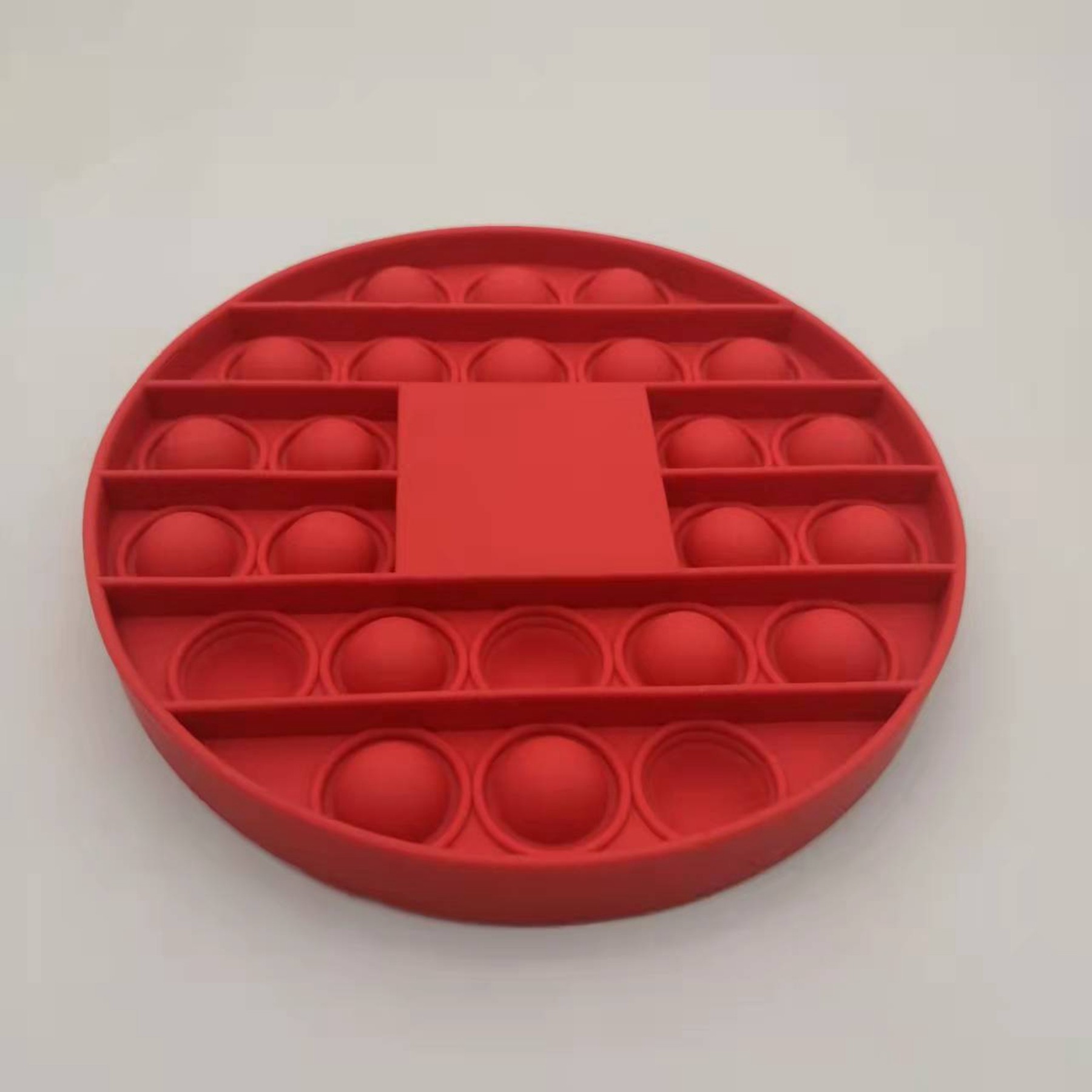 Round Shape Silicone Squeeze Sensory Toy / Printing Disc 5