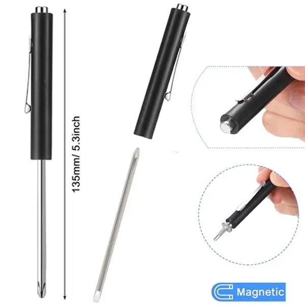 Reversible Pocket Screwdriver with Magnetic Tip 7