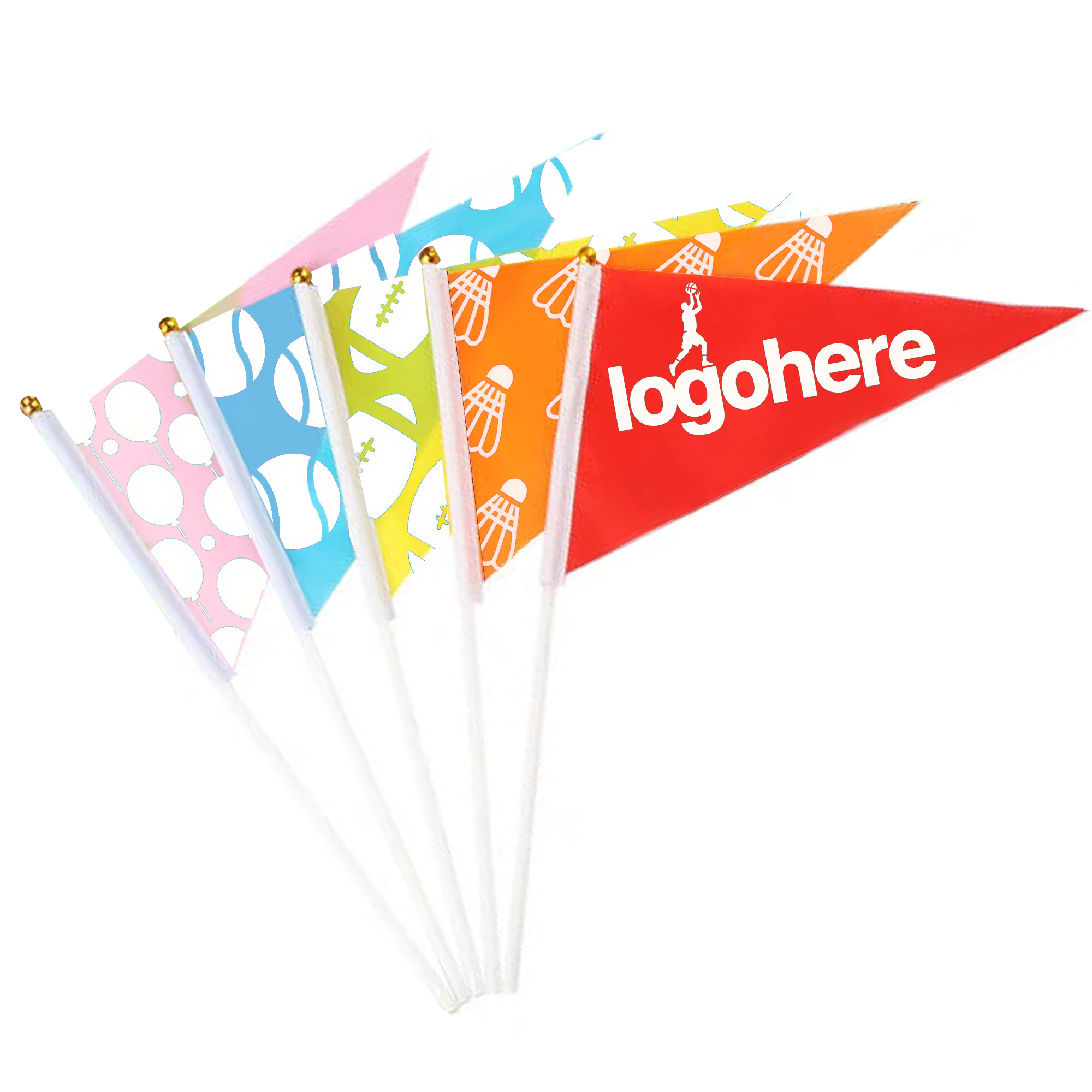 Personalized Rally Triangle Flag for Sporting Events 2