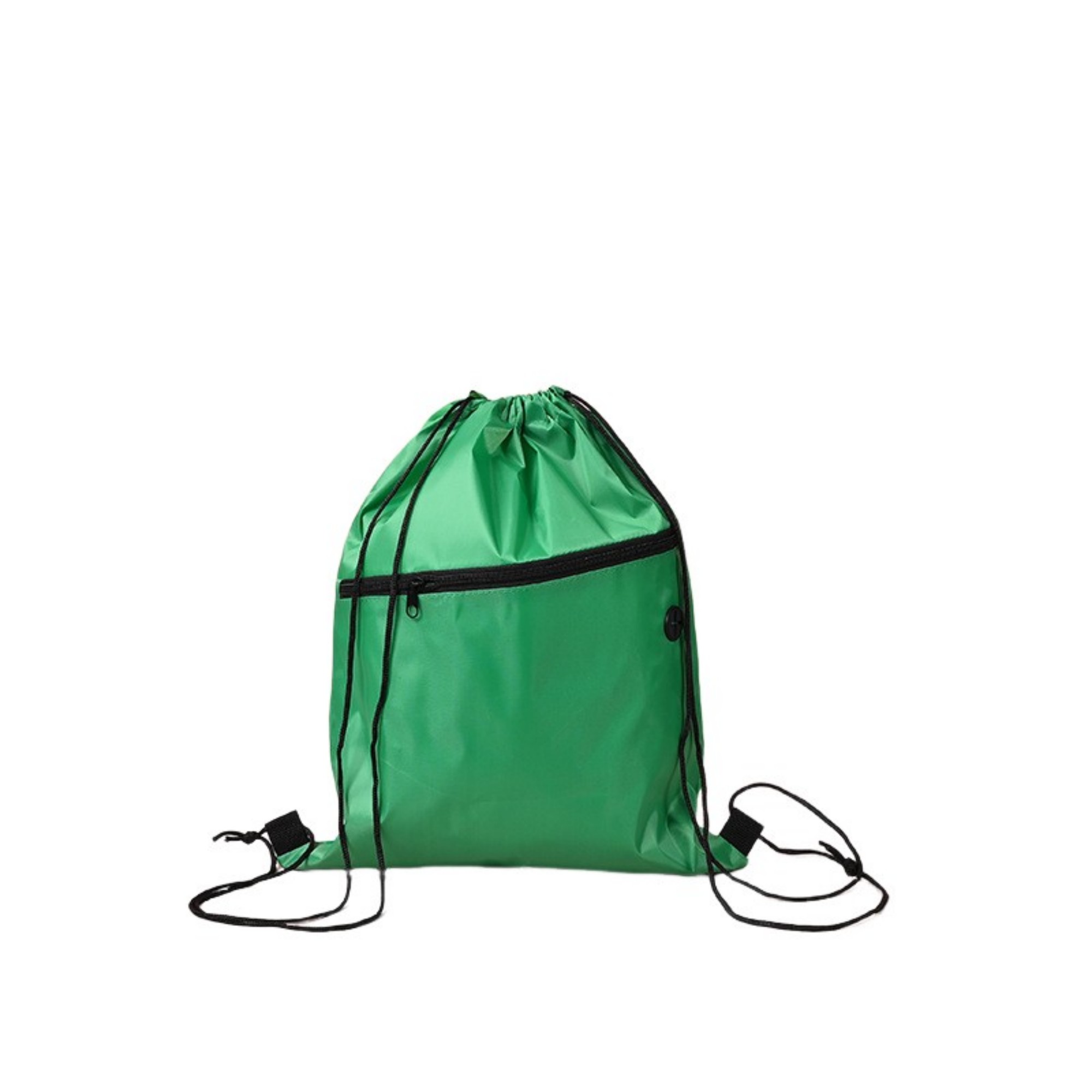 210D Polyester Drawstring Backpack With Zipper Pocket 4
