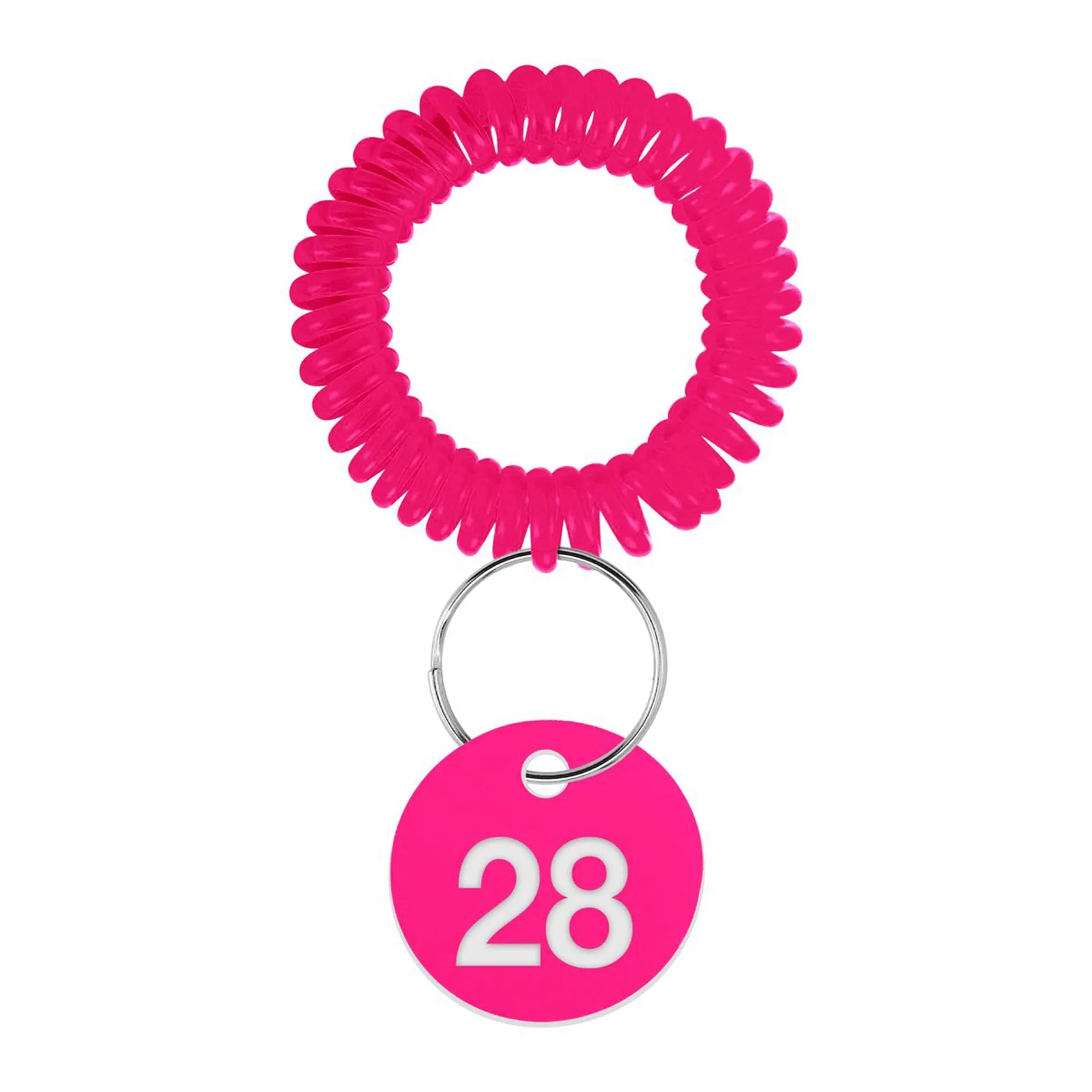 EVA Plastic Spring Wristband with Keychain 3