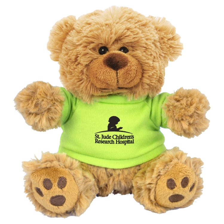 Ted T. Bear" 6" Plush Teddy Bear With Choice of T-Shirt Color 8