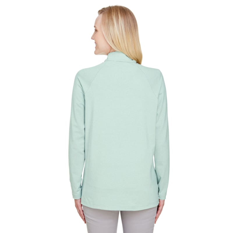 Devon & Jones CrownLux Performance™ Ladies' Clubhouse Micro-Stripe Quarter-Zip 35
