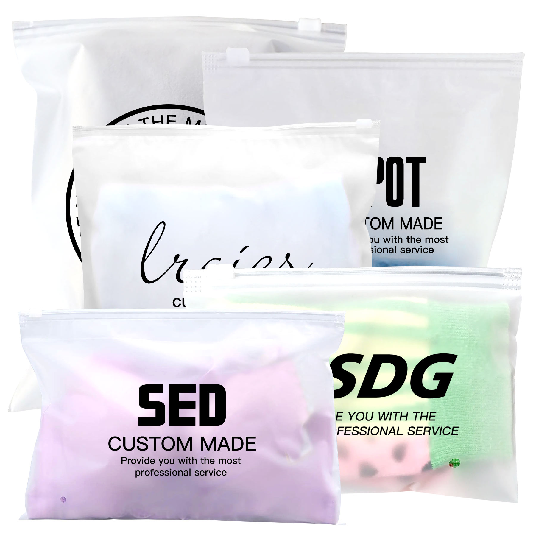 Matte Frosted Travel Storage Zip-lock Bag 2