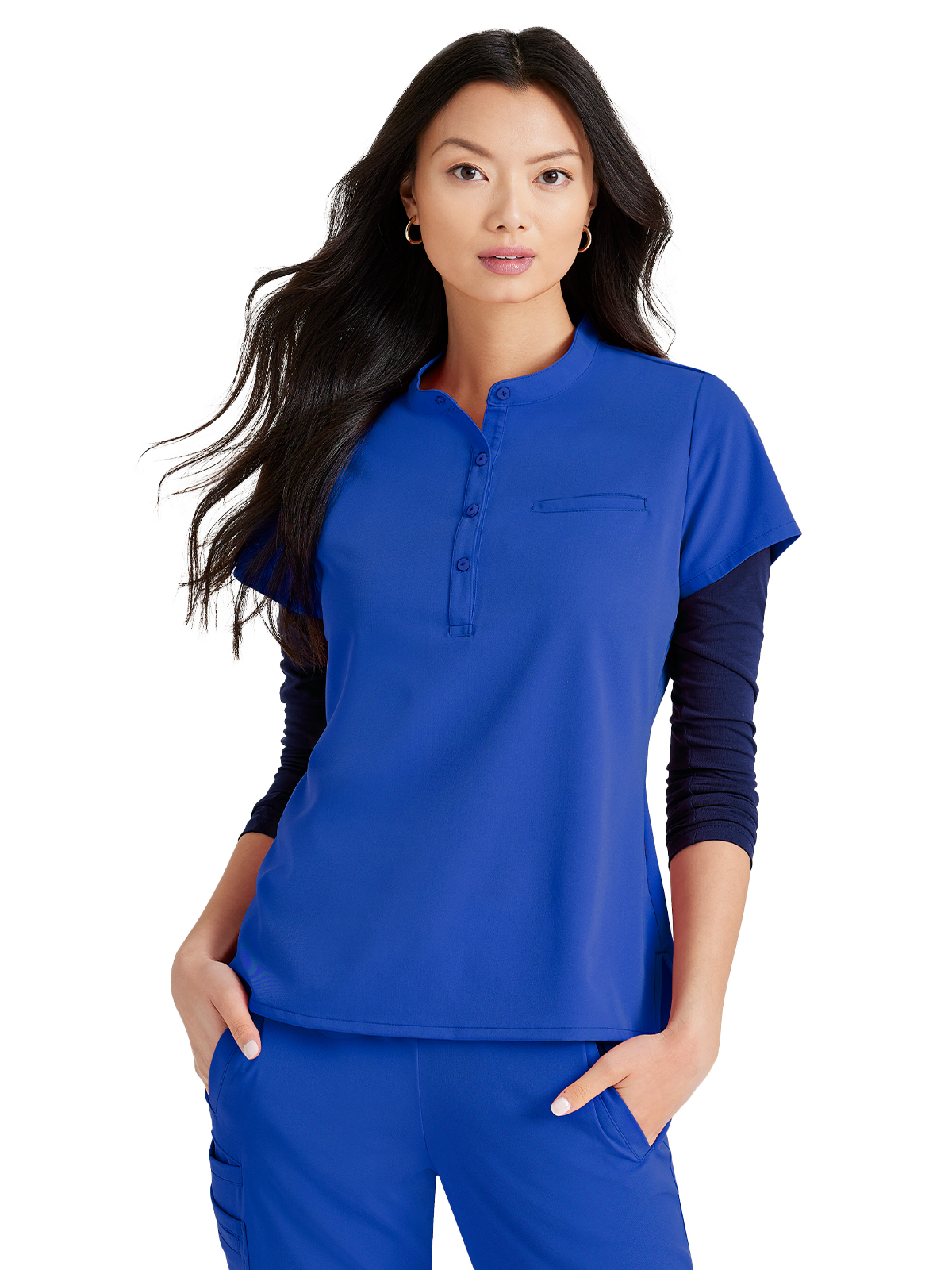 Barco Unify - Women's One-Pocket Henley Style Mission Scrub Top 21