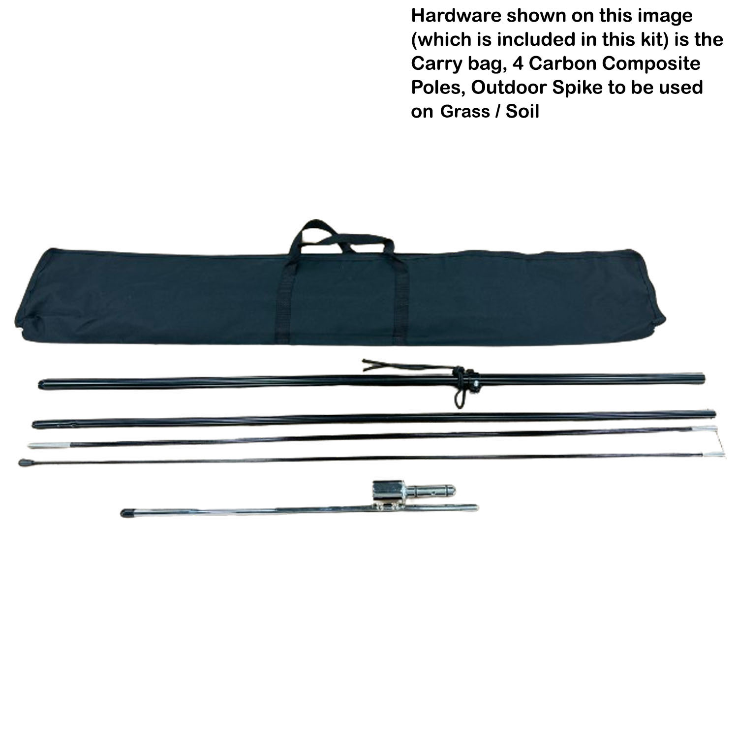 72 Hr Fast Ship - 13' Medium Feather Flag Kit, Full Color Graphics One Side, Spike and Bag Included. 6