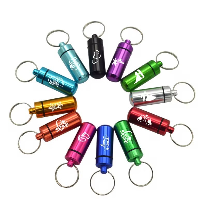Aluminum Pill Container Keychain 3