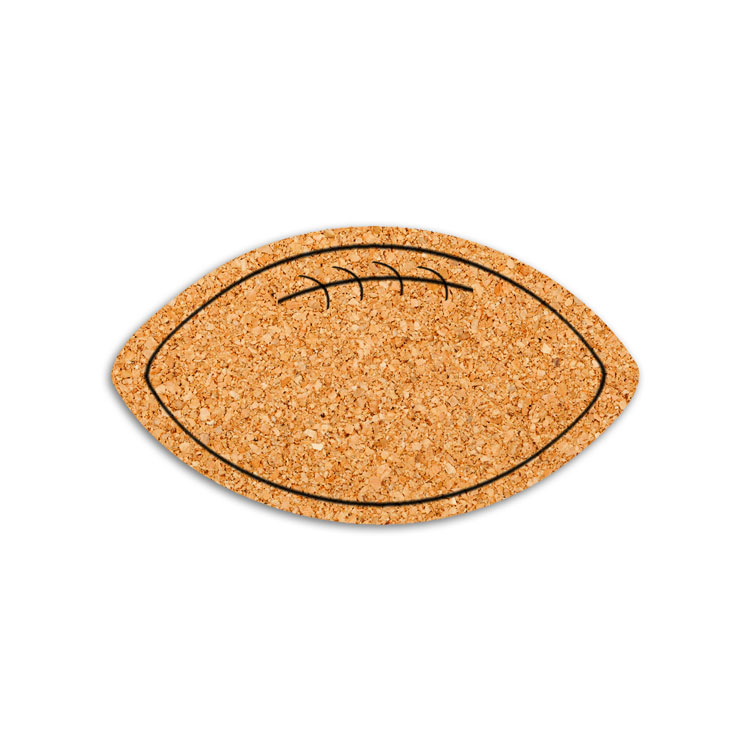 1/8" Cork Coaster Football Shape
