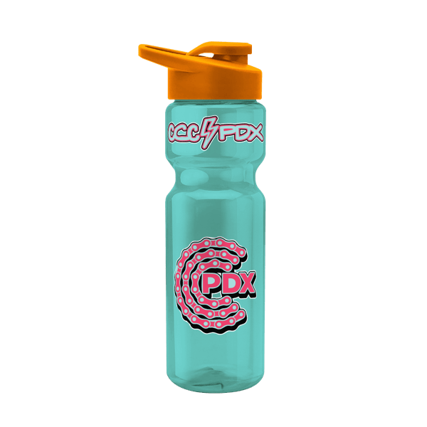 Blazer 28oz Transparent Bike Bottle w/Drink-thru Lid 1332
