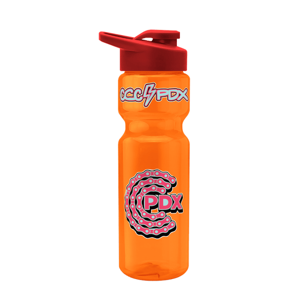 Blazer 28oz Transparent Bike Bottle w/Drink-thru Lid 894