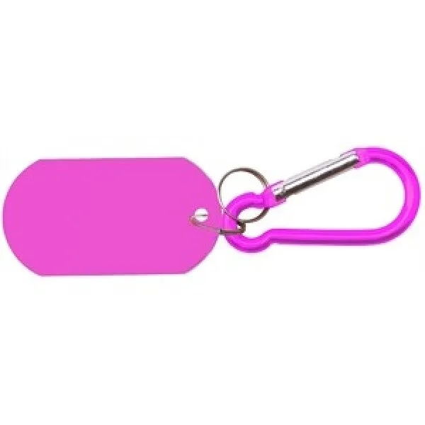 Aluminum Metallic Key Holder & Dog Tag w/Carabiner 13