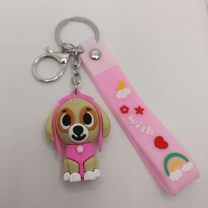 Adorable Pet Dog Puppet PVC Keychain Ring 9