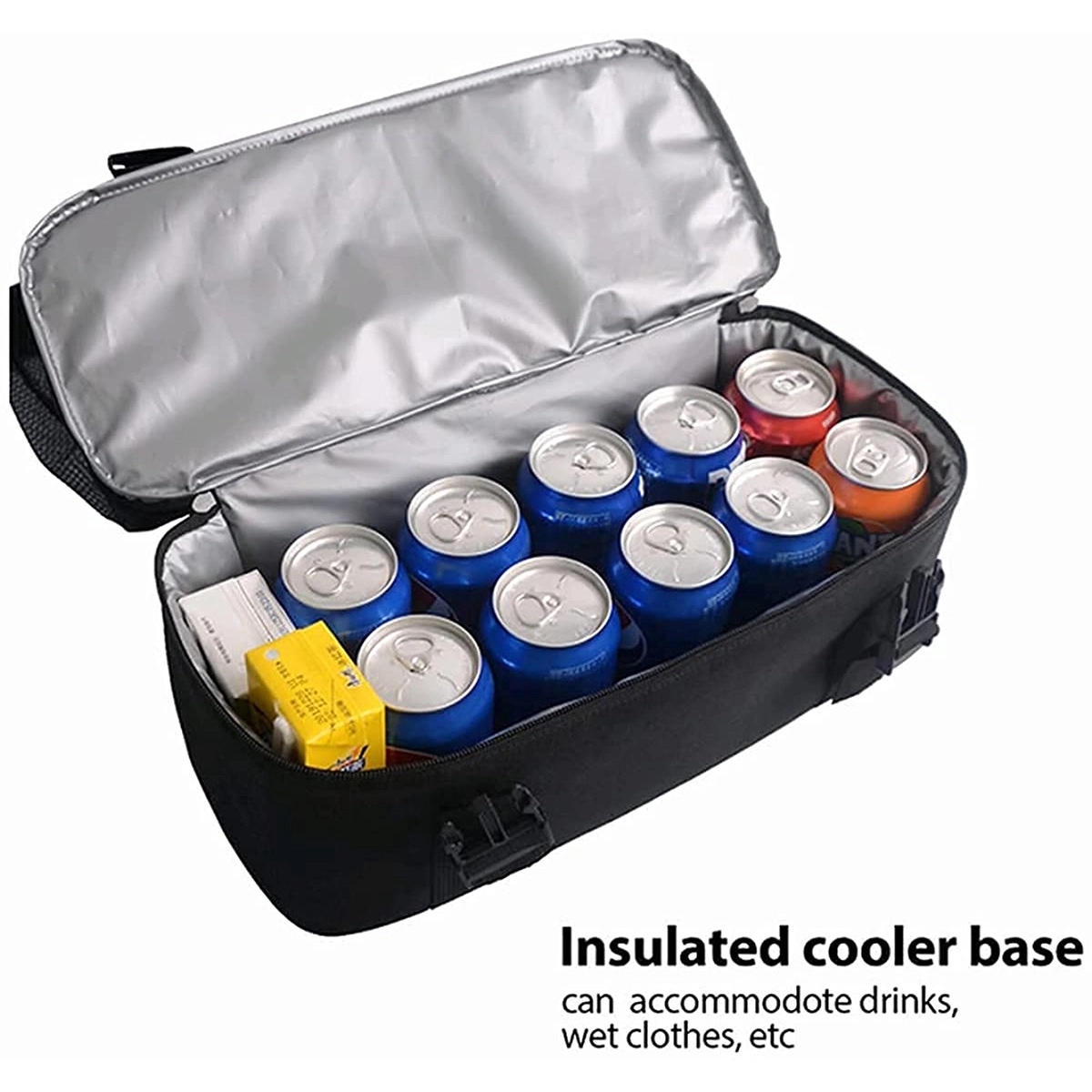 3-in-1 Mesh Beach Tote Bag with Insulated Picnic Cooler 8
