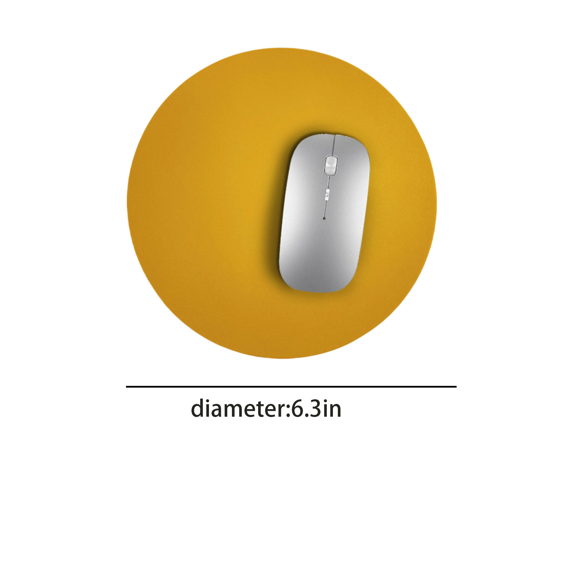 Round Leather Mouse Pad 3