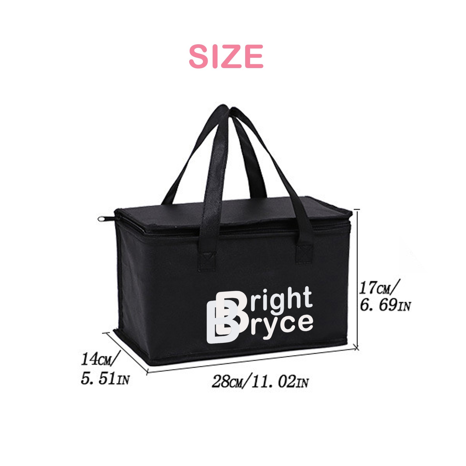 Non-woven fabric Insulated Grocery Bag Lunch Tote Bag 2