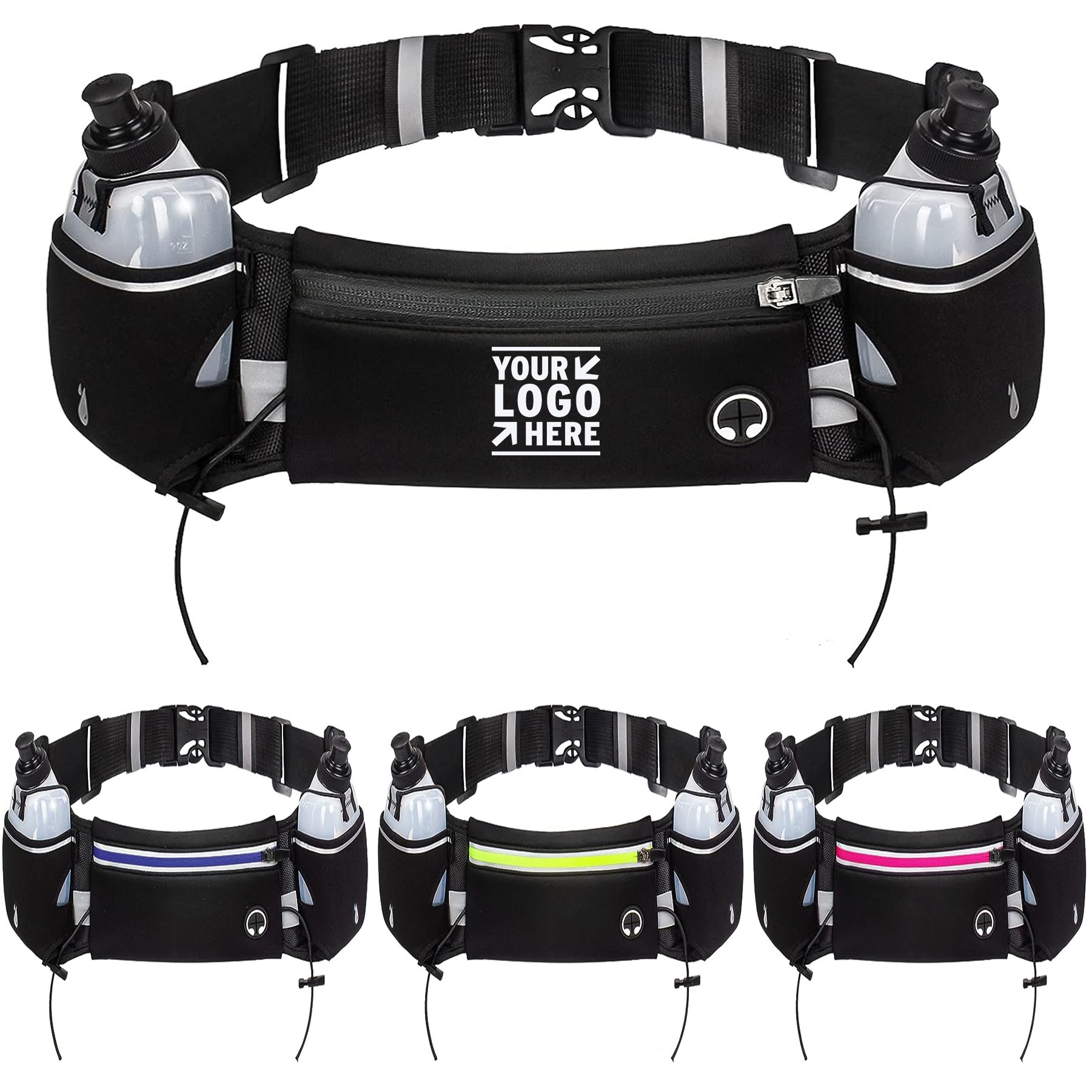 Men Women Upgraded Running Hydration Water Bottle Holder Pouch Belt 2