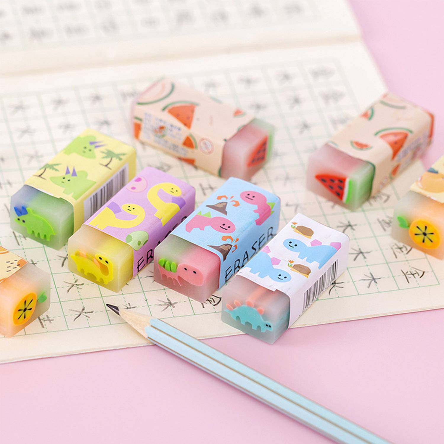 Creative Fruit Student Eraser 6