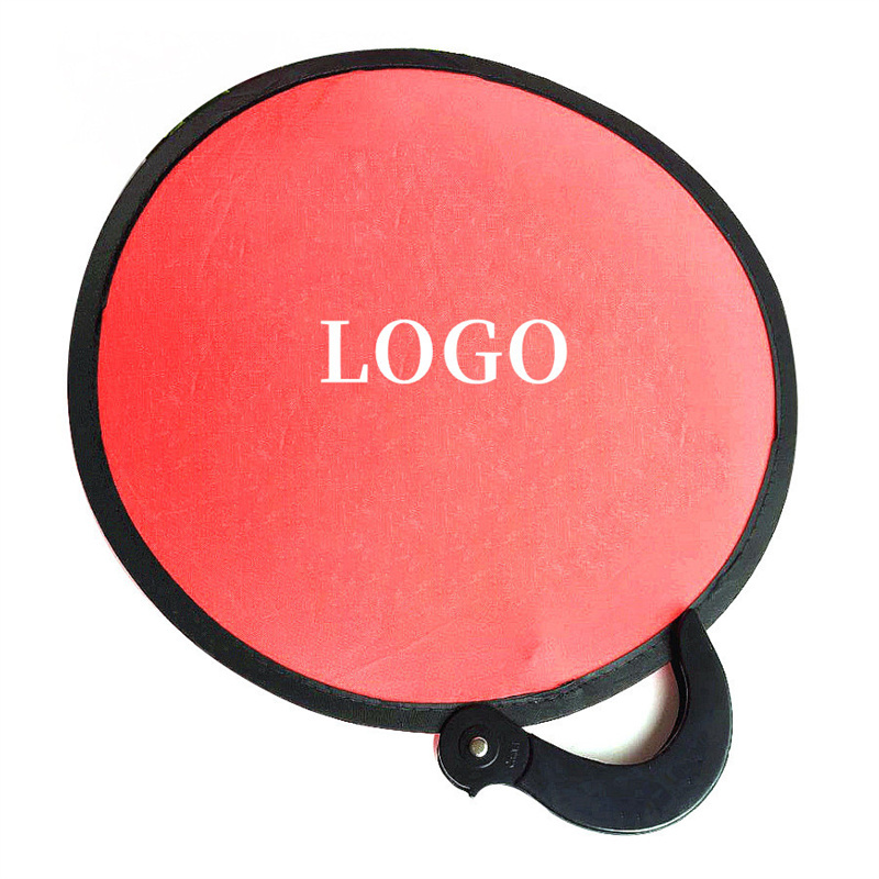 Folding Polyester Fan With Pouch 2