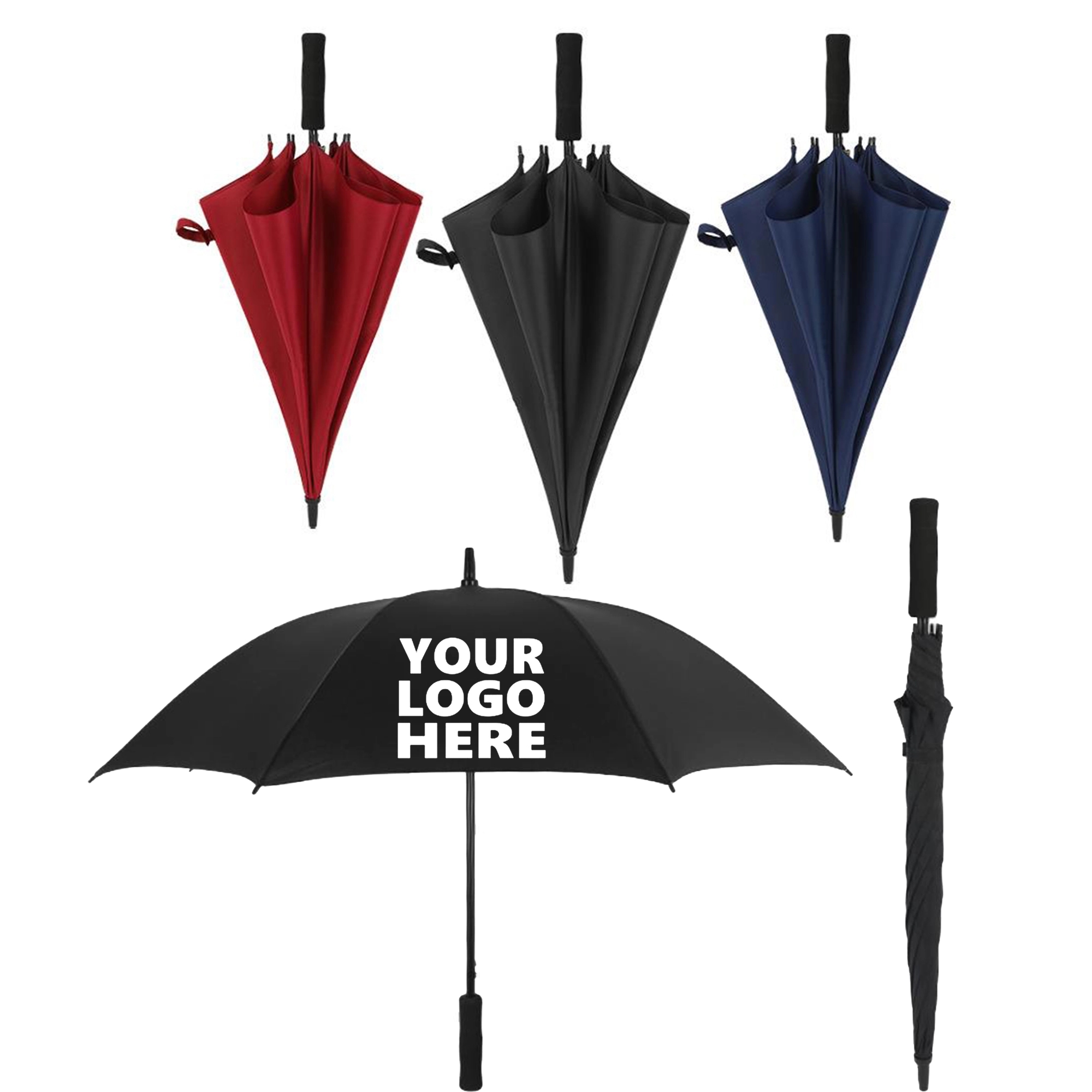 Windproof Golf Straight Open Automatic Umbrella 2
