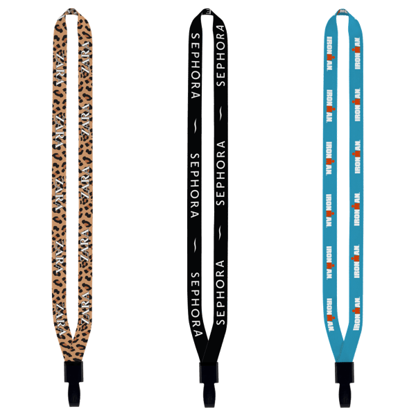 1/2" Dye-Sublimation Lanyard with Non-Swivel Plastic Hook 6
