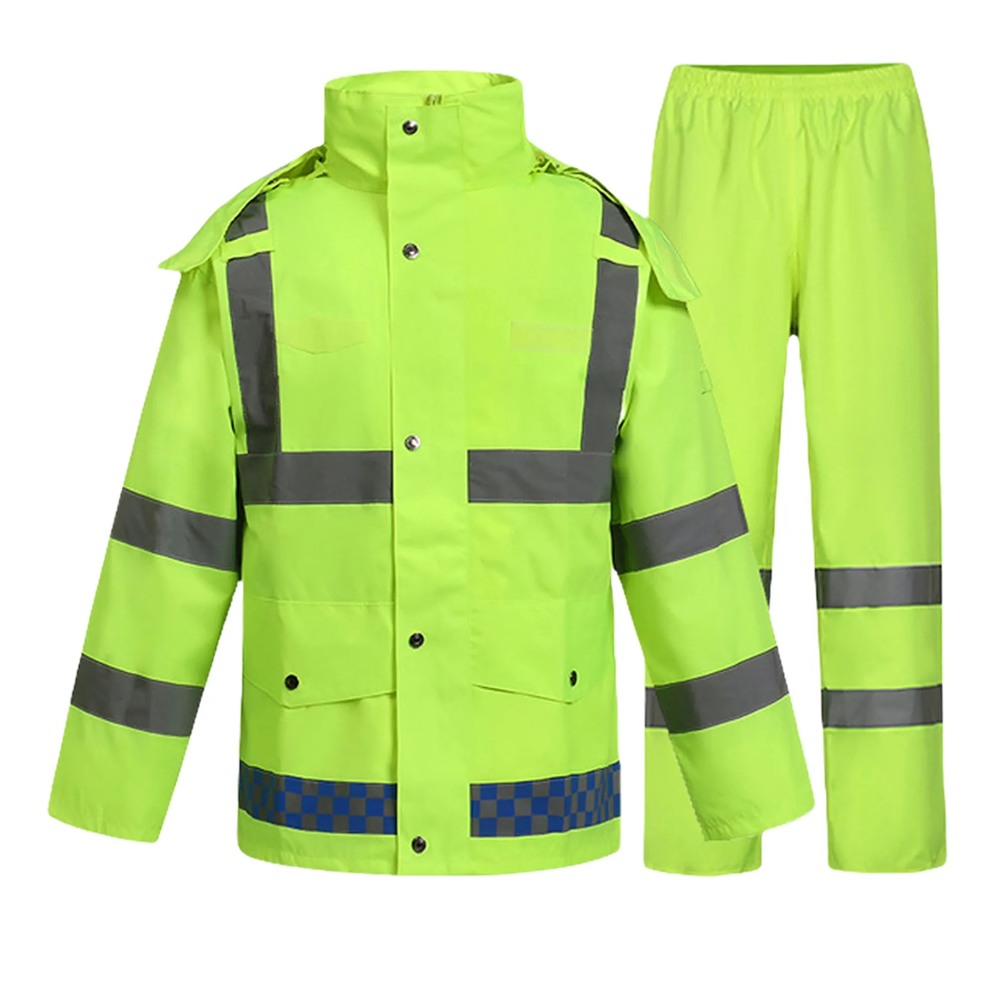 High Visibility Safety Raincoat Suit 8