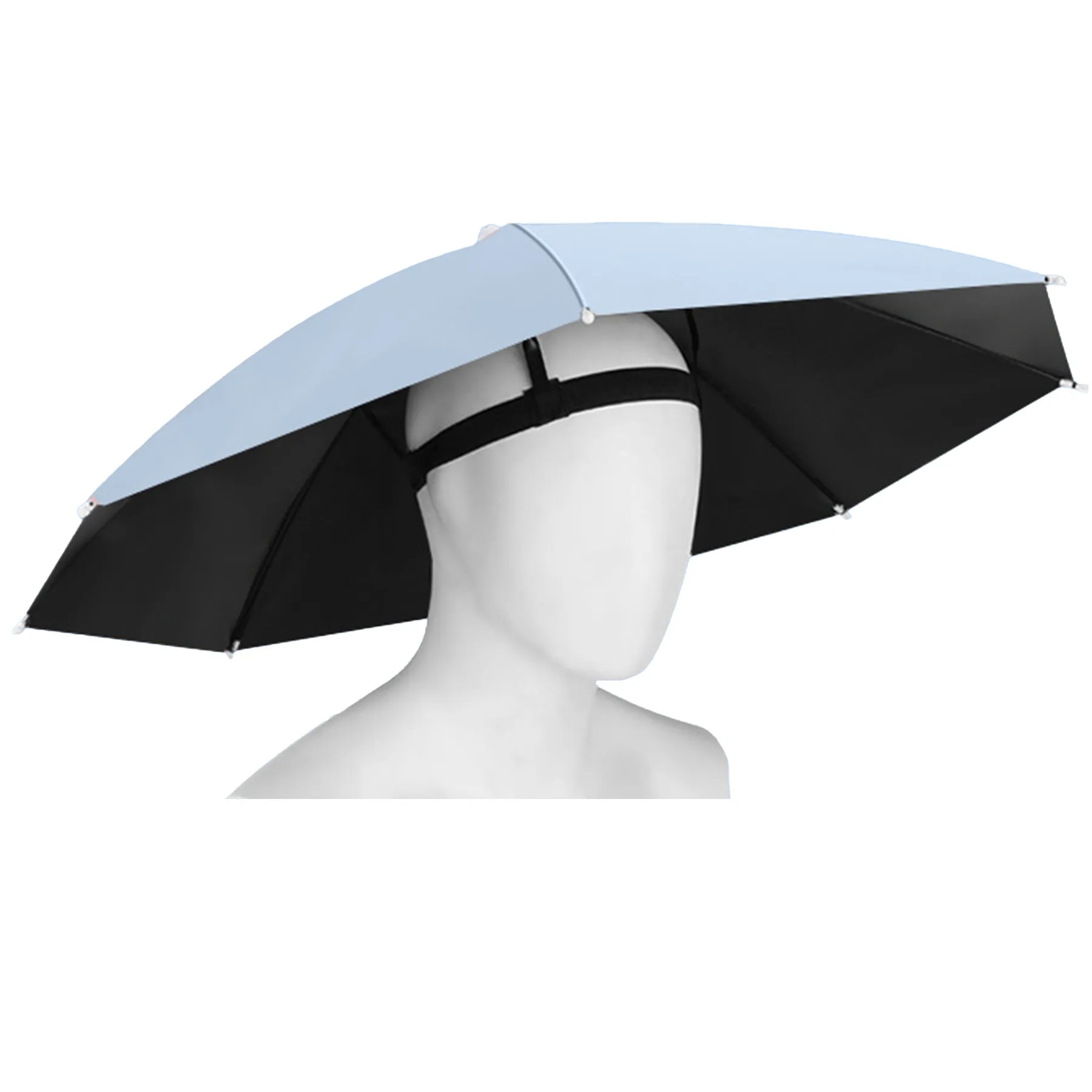 Head Umbrella Hat Summer Popular Sun With Elastic Band 6