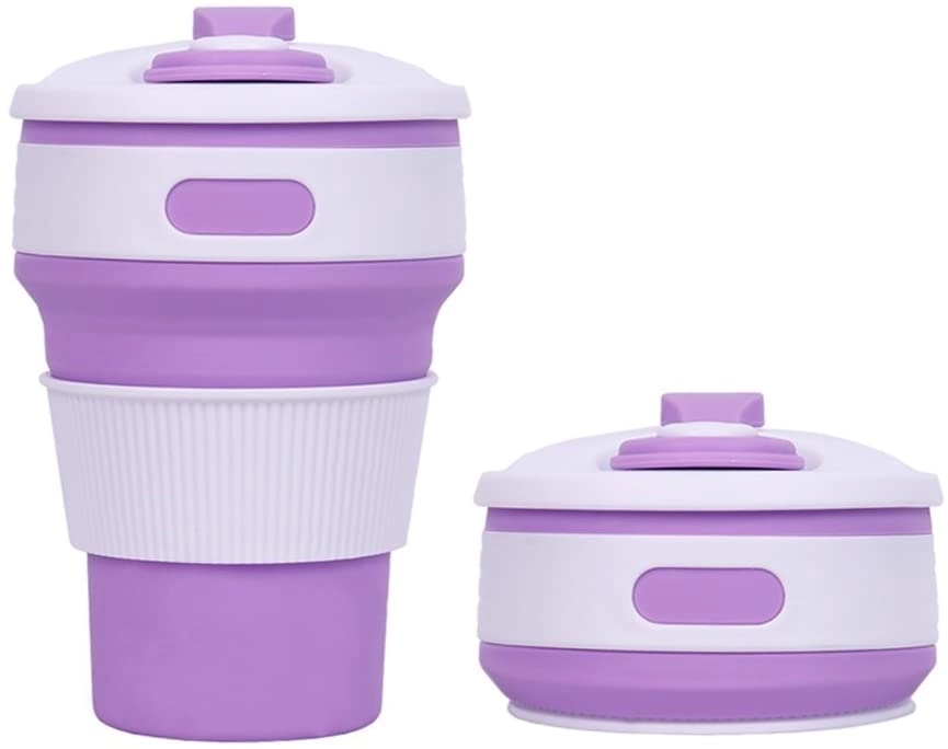 15 Oz. Portable Silicone Foldable Sippy Cup W/Drinking Straw 4