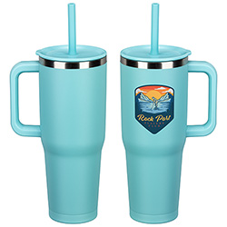 SENSO® Summit 40 oz Insulated Stainless Steel Travel Mug with Press-In Straw Lid 8