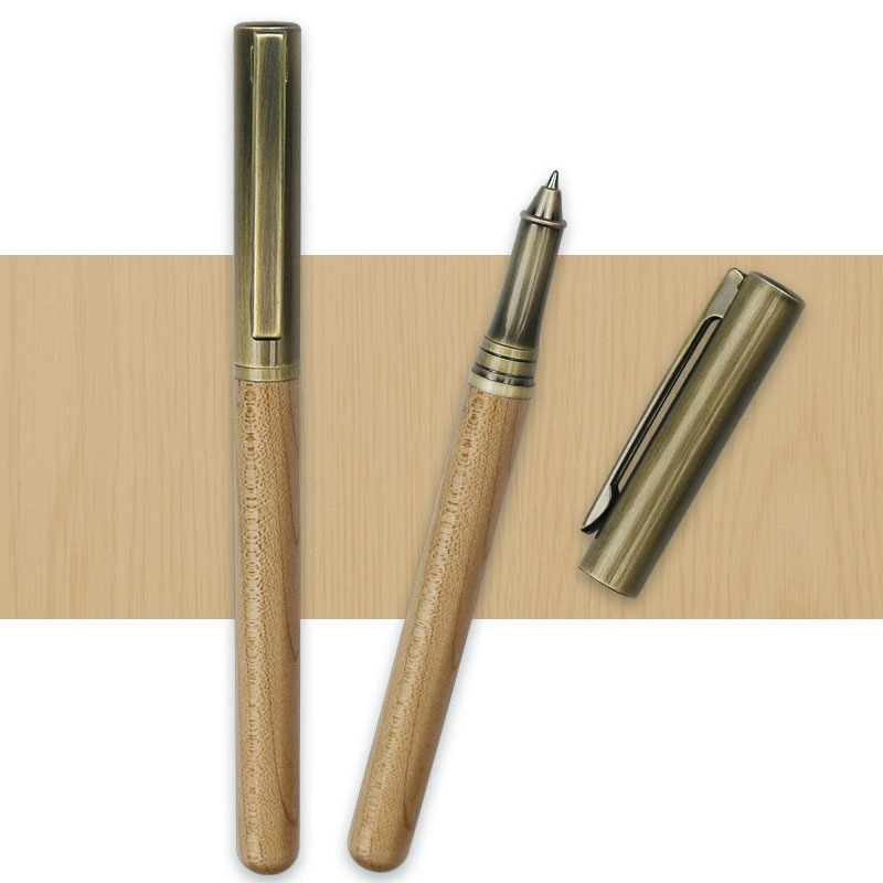 Custom Wood Ballpoint Solid Brass Pens 5