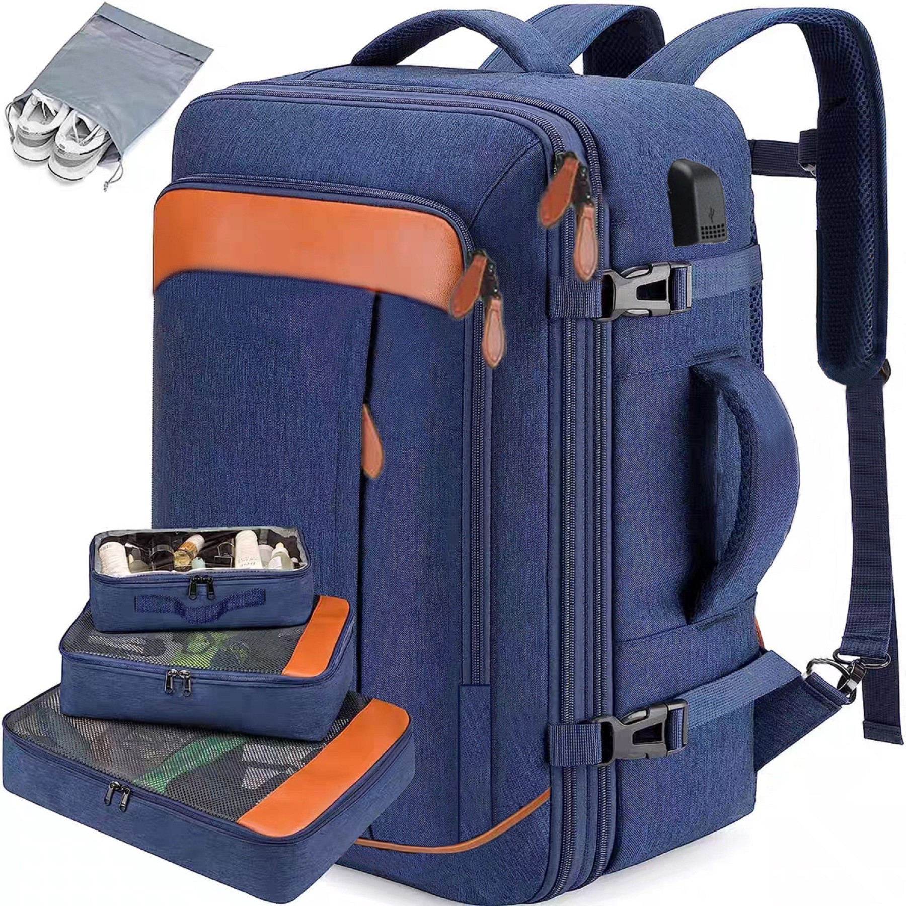 5 Pack Extra Large 40L Flight Approved Travel Backpack 8