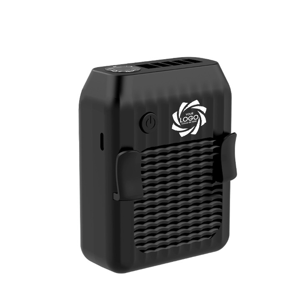 Portable waist clip fan with strong light flashlight and power bank 4
