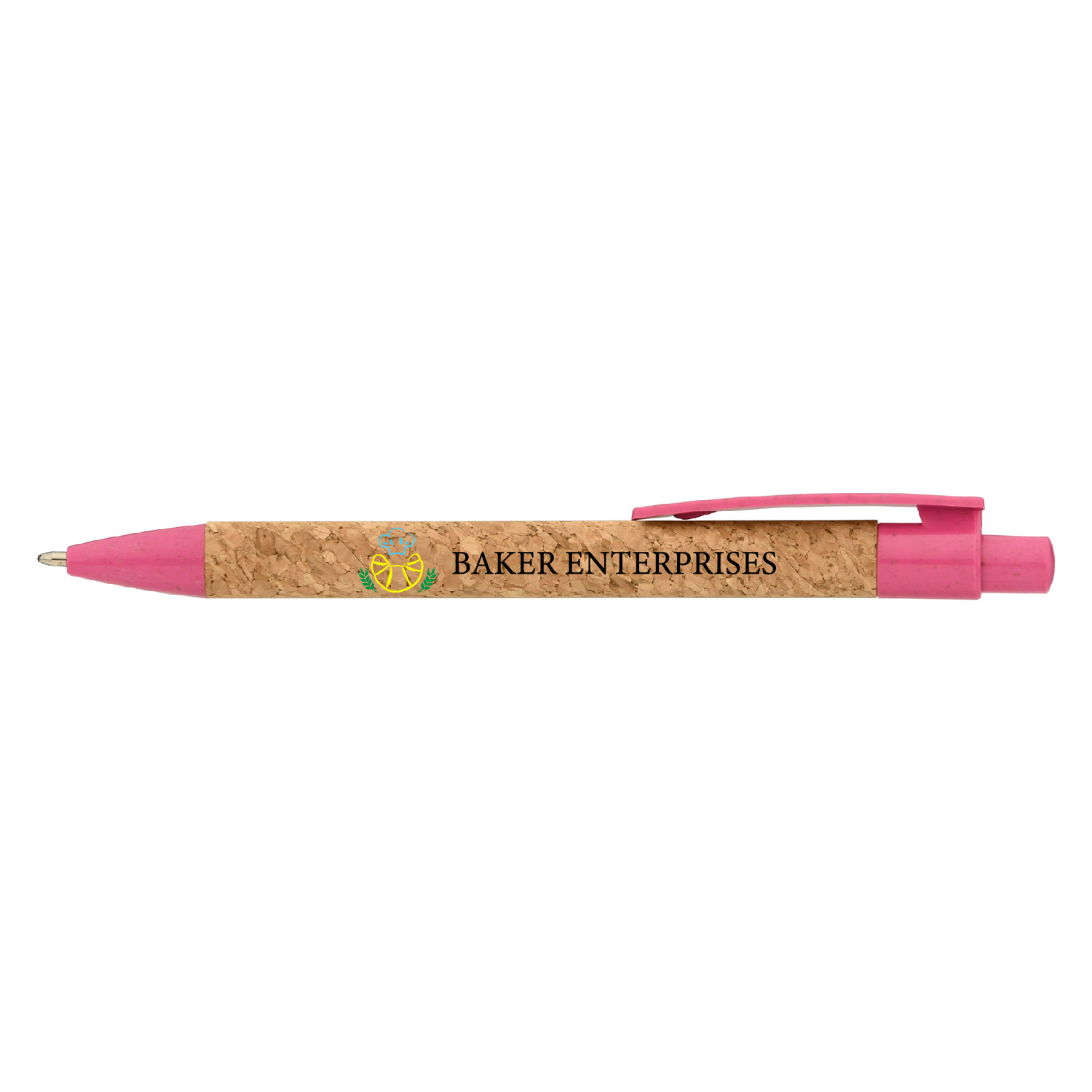 Fiji Cork Wheat Plastic Pen (Full Color Imprint) 8