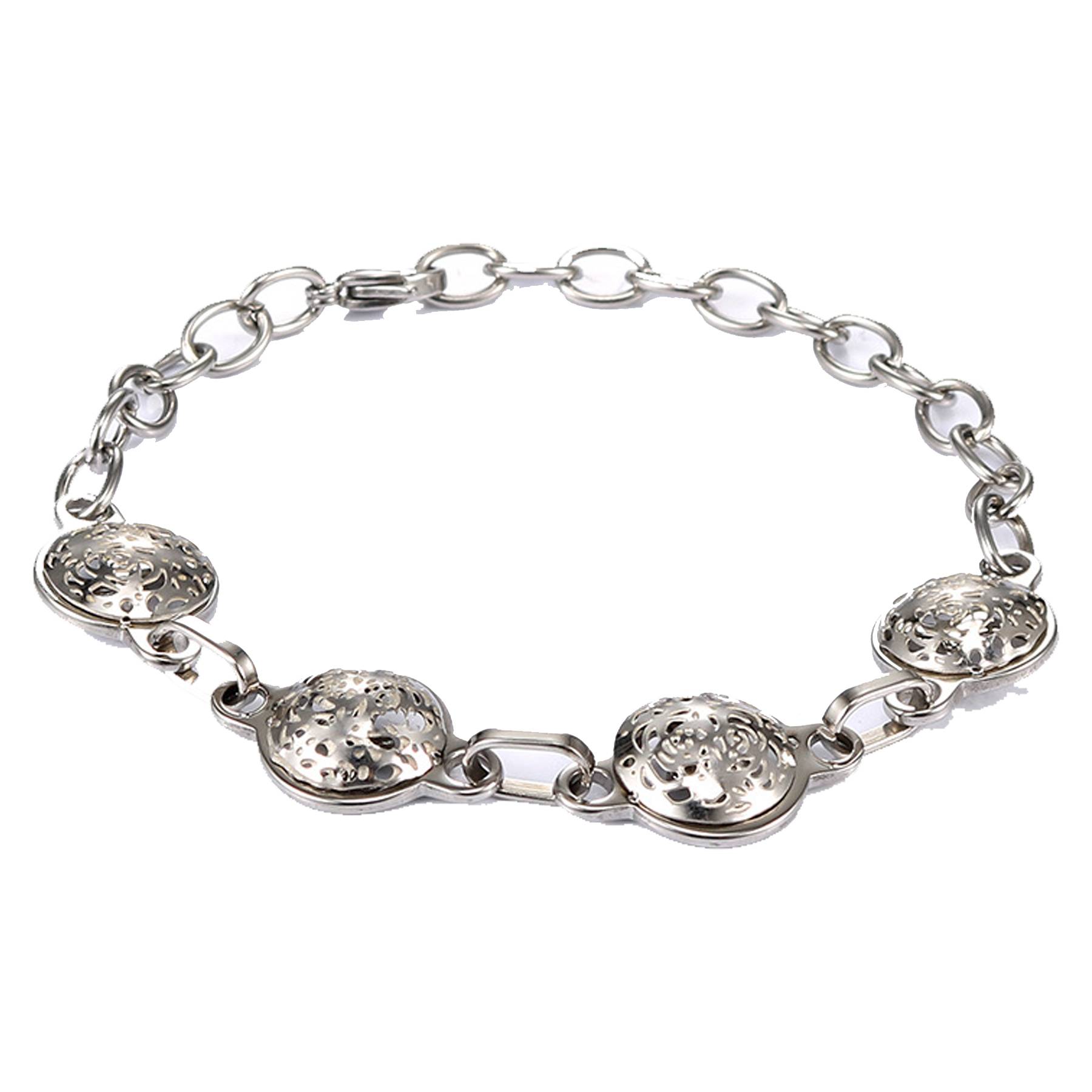 Stainless Steel Snowflake openwork bracelet for women 3