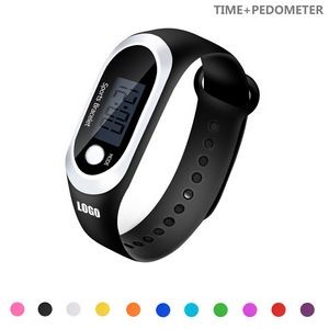 Sports Bracelet Watch With Pedometer Digital Display And Adjustable Band 32