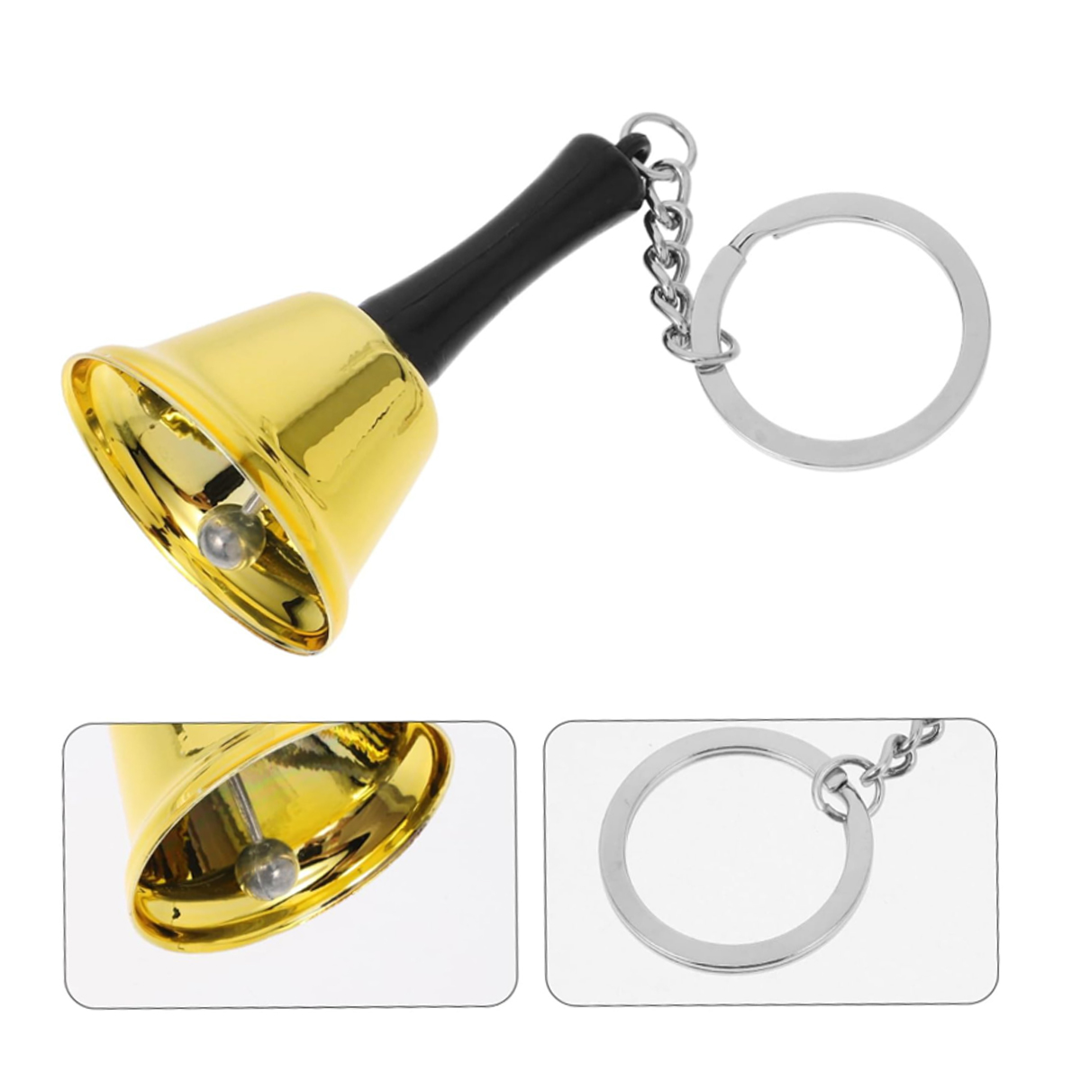 Mini Metal Hand Bell Keychain for Novelty & Events 2