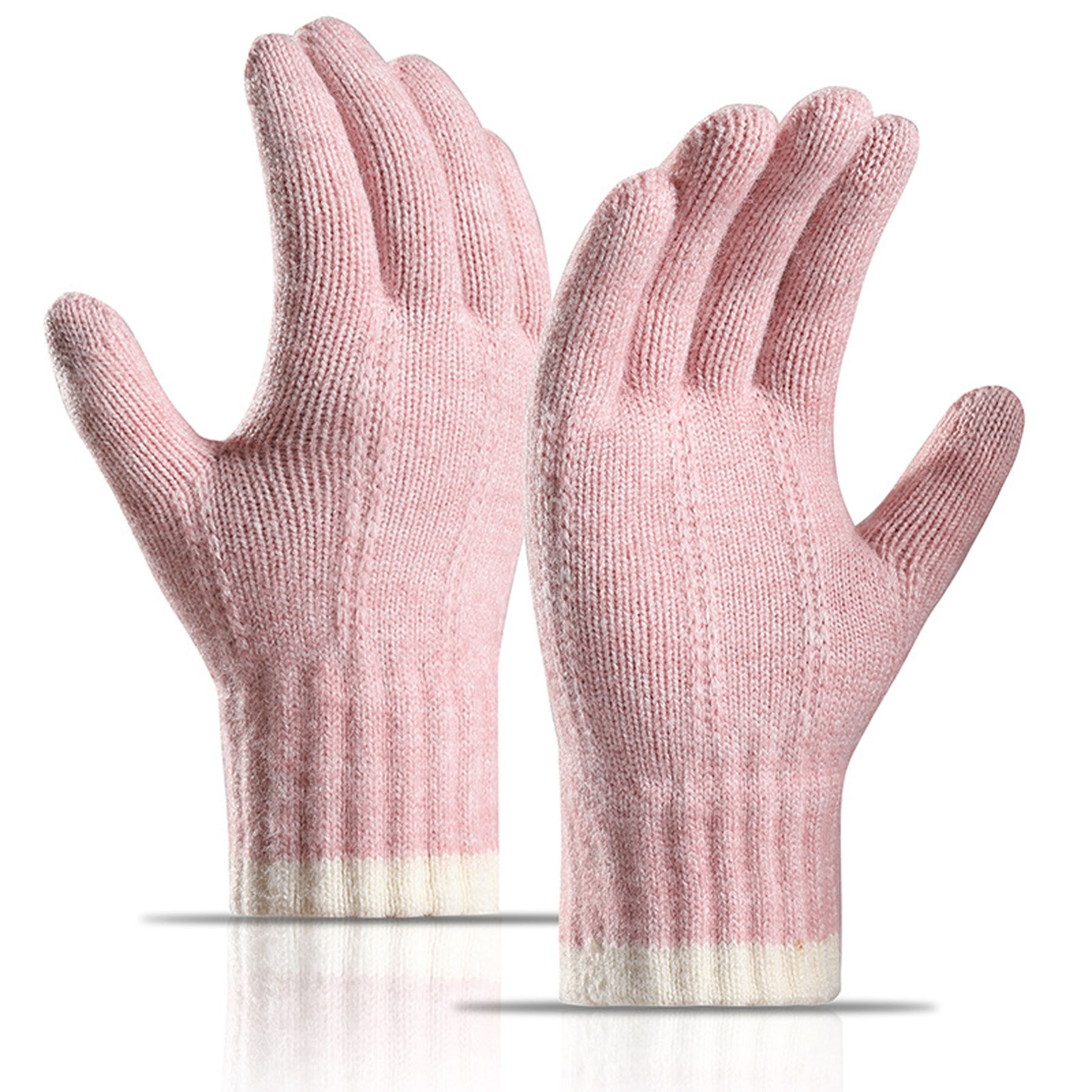 Couple's Knitted Alpaca Wool Gloves 2