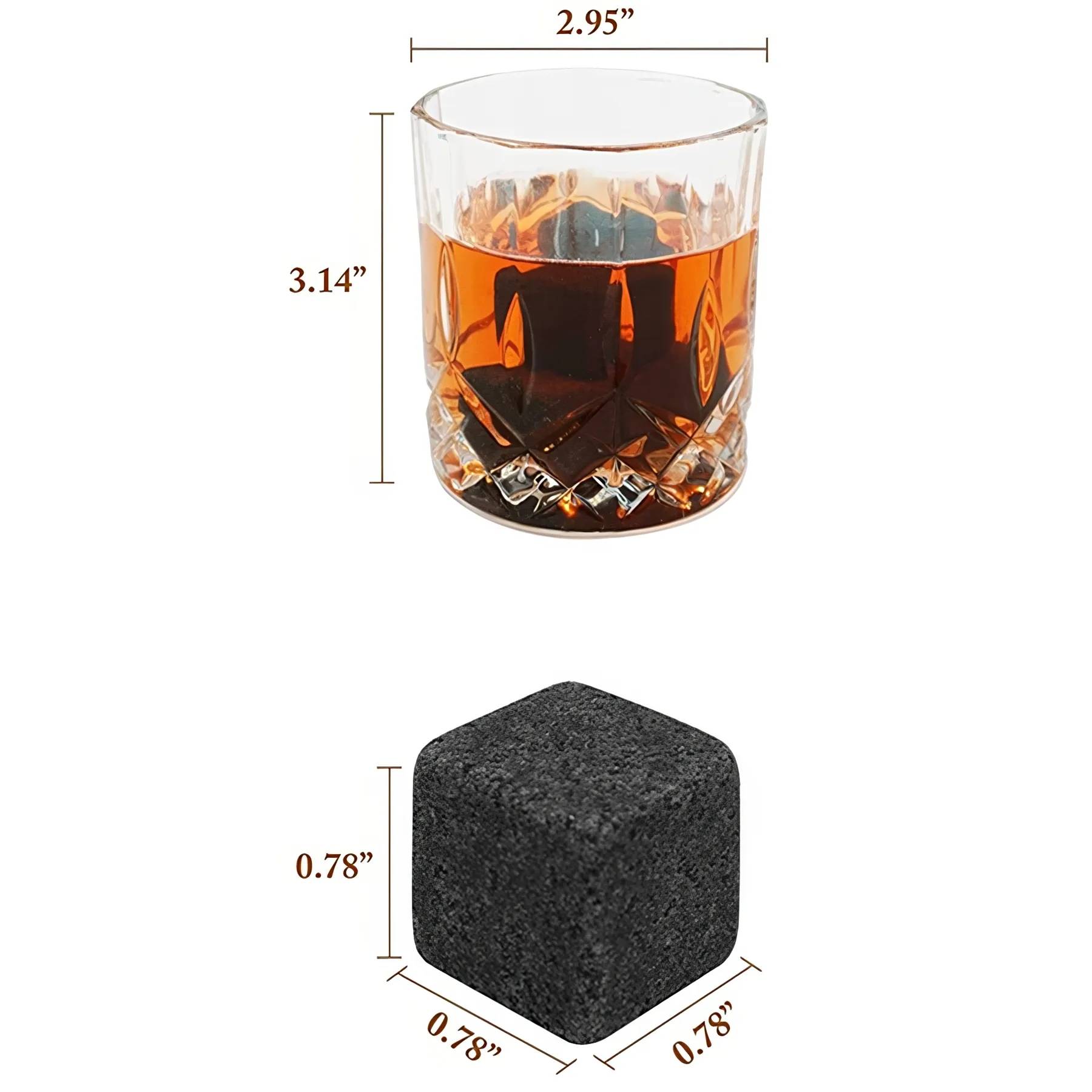 Whiskey Stones and Glass Gift Set 1