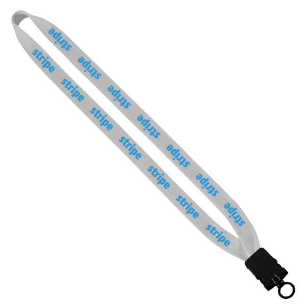 3/4" Cotton Lanyard with Plastic Snap-Buckle Release & O-Ring 22