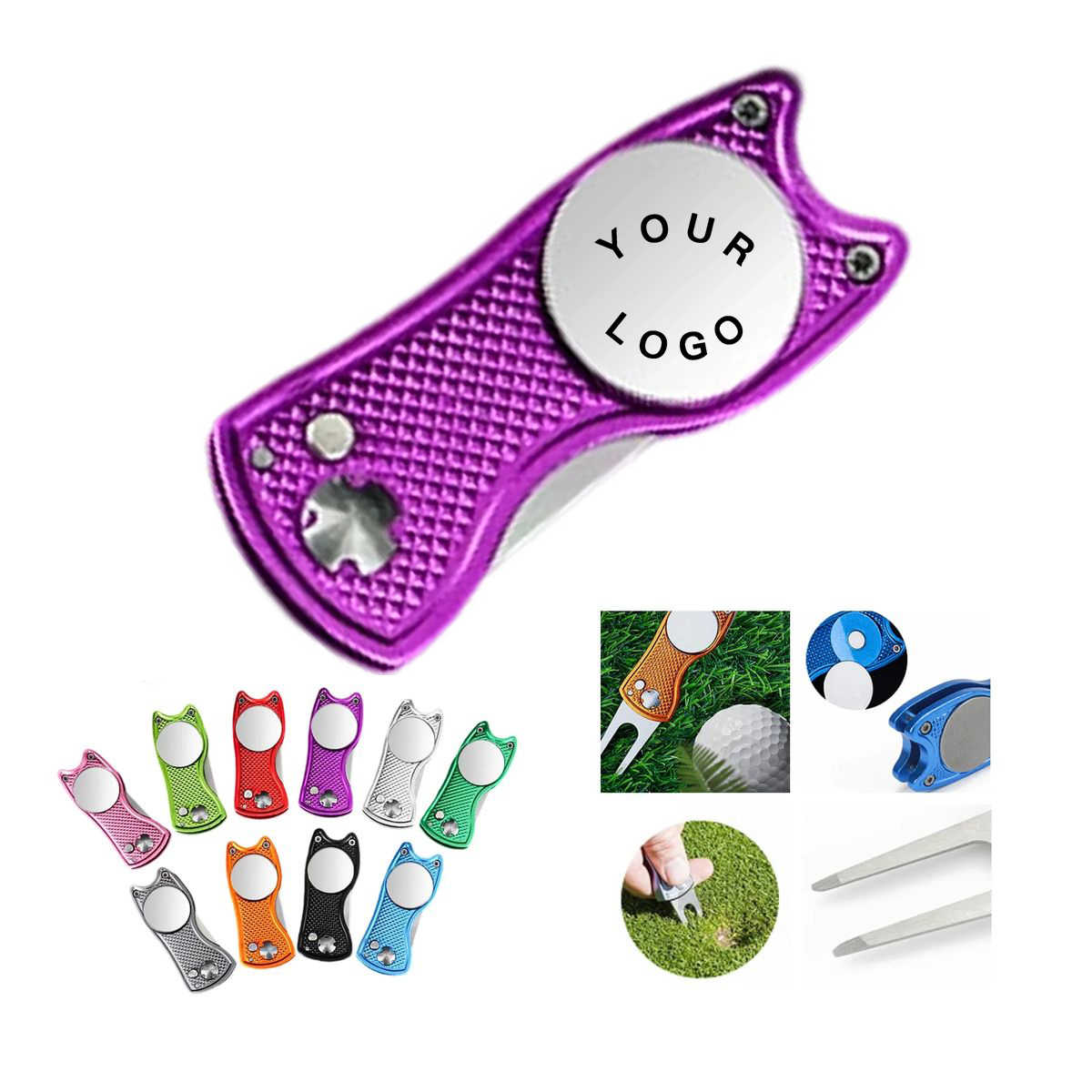 Compact Divot Tool for Golfers with Magnetic Marker 10