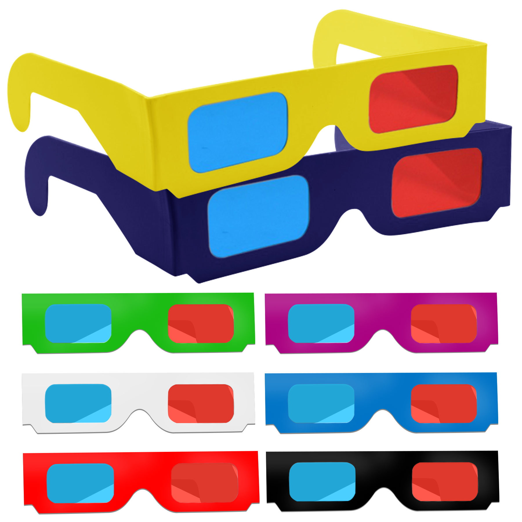 Red Cyan 3D Paper Sunglass 1