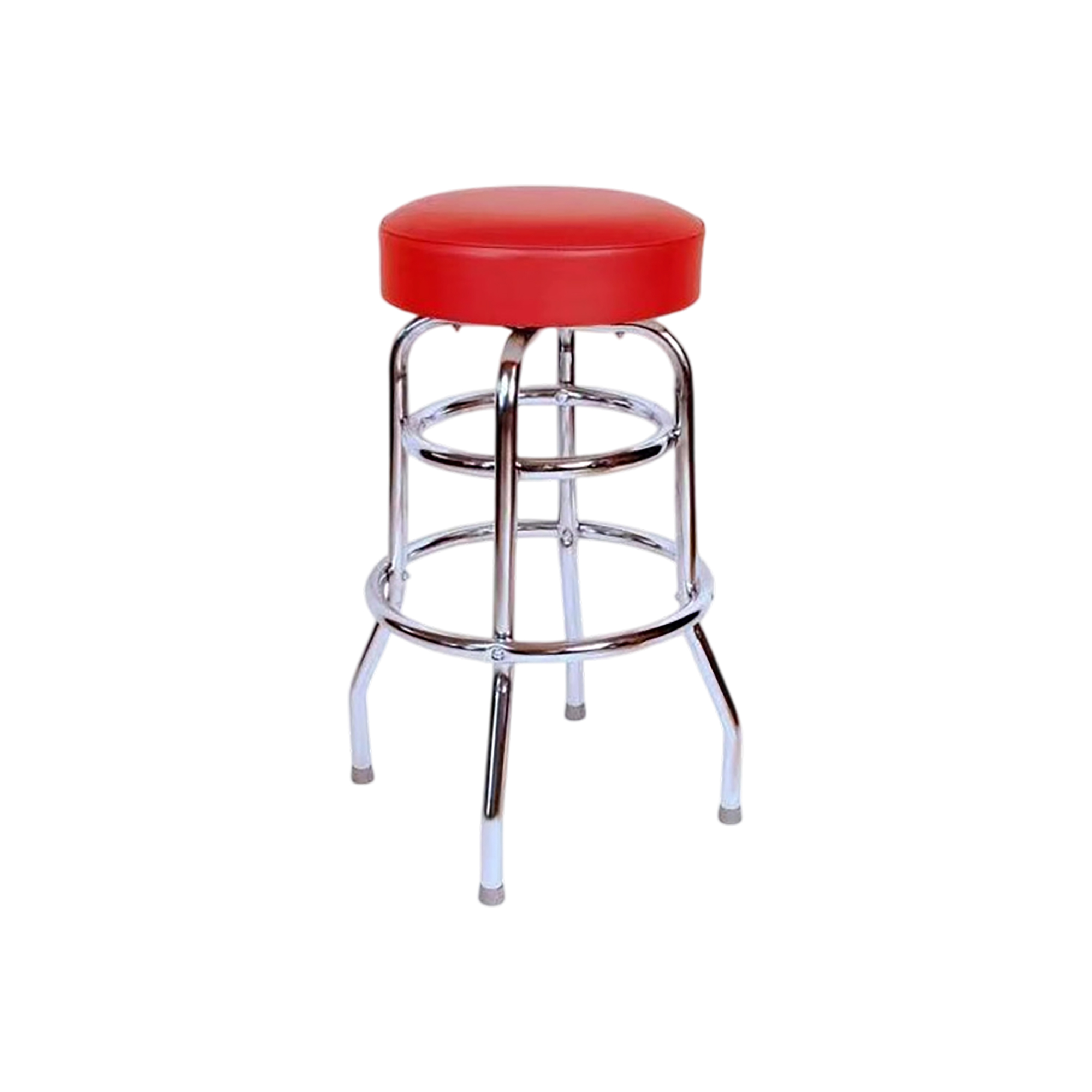 PVC Leather Bar Stool With Single Ring 13.9" By 29.9" 2
