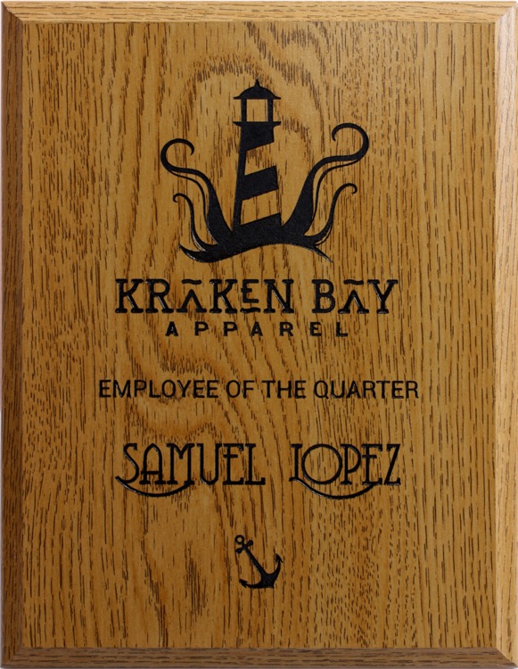 Oak Plaque (7"x9") 1