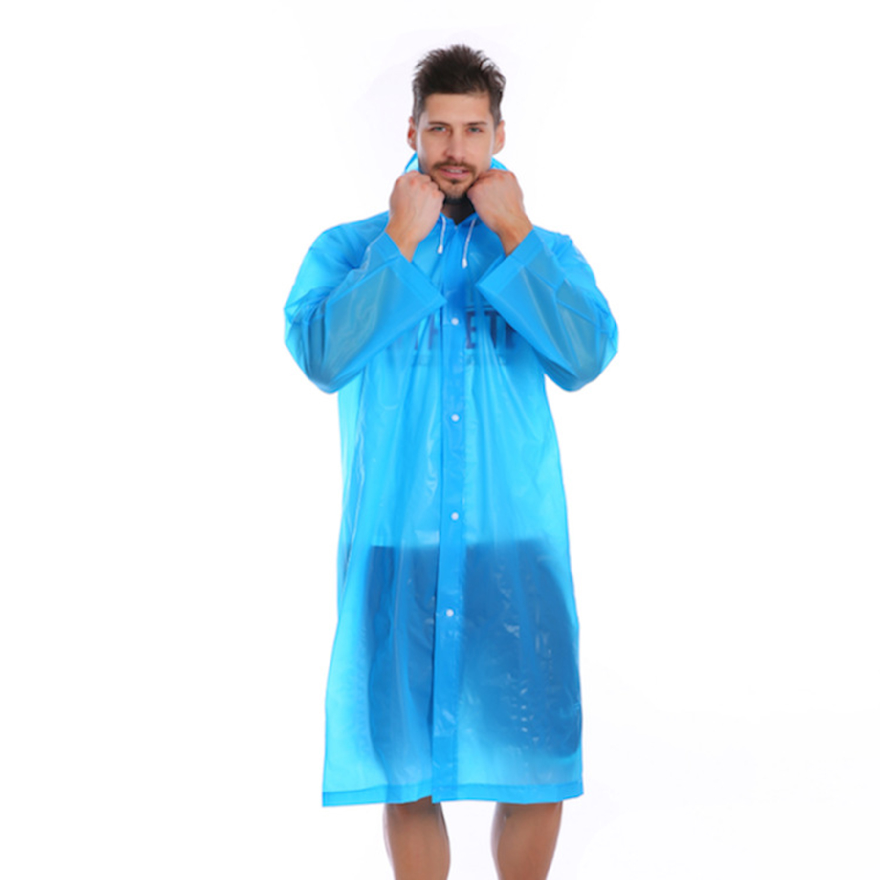 Transparent Unisex Raincoat Rain Jacket 2