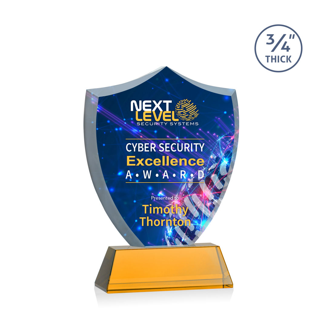 Scudo Shield VividPrint™ Award on Newhaven - Amber 4
