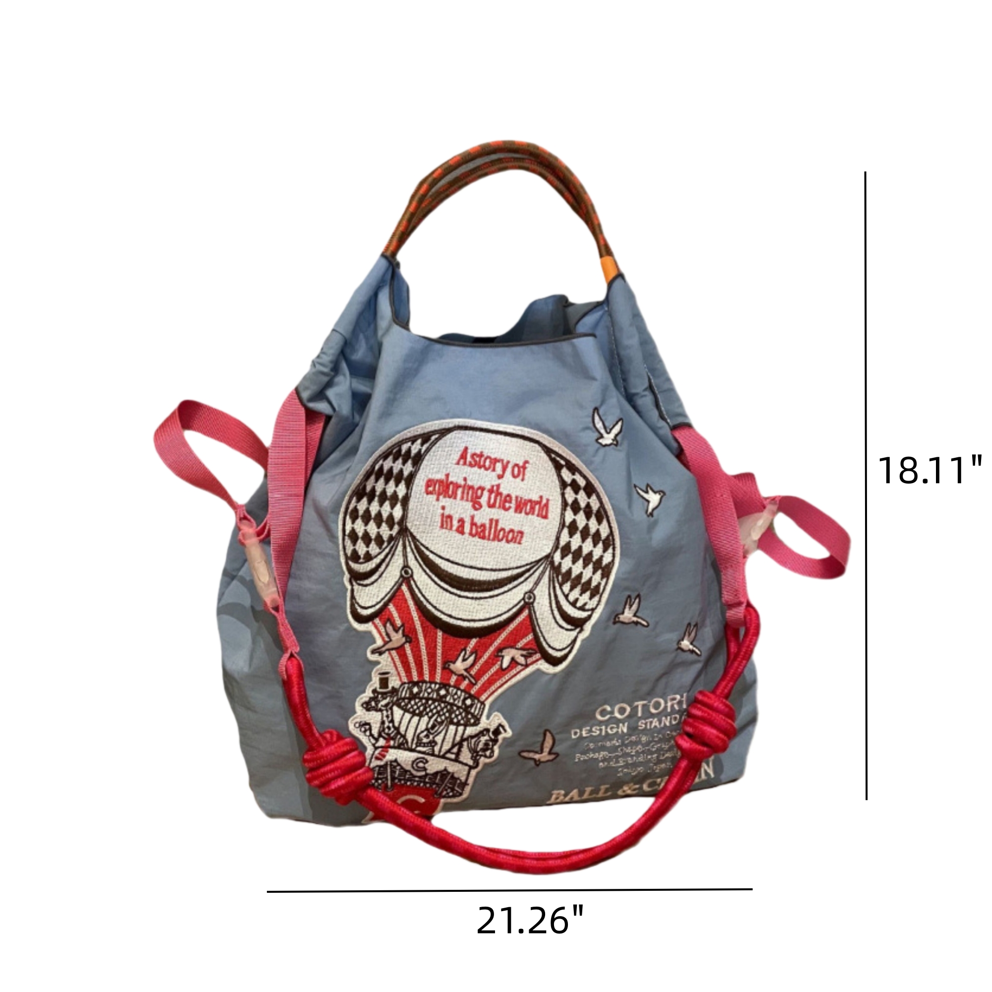 Embroidered Balloon Tote Bag 6