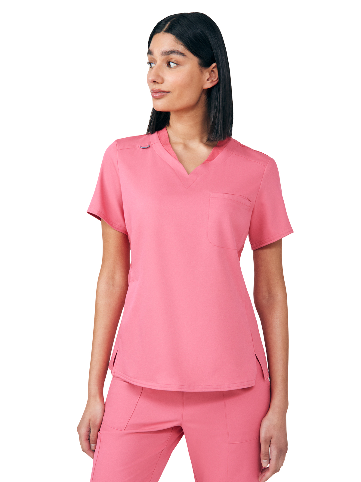 White Cross - VIBE - Women's Two-Pocket Knit Collar V-Neck Top 35