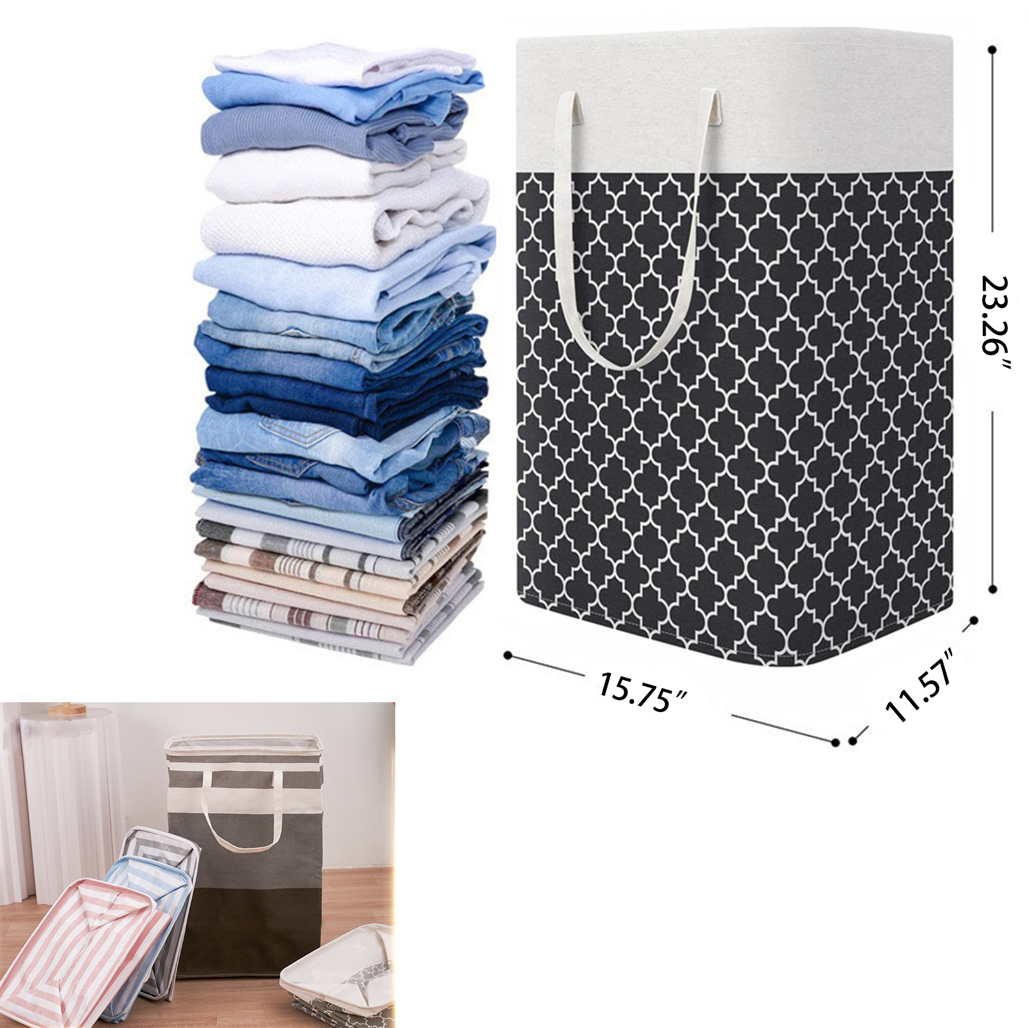 Laundry Basket in Bathroom for Cloth or Towel 1