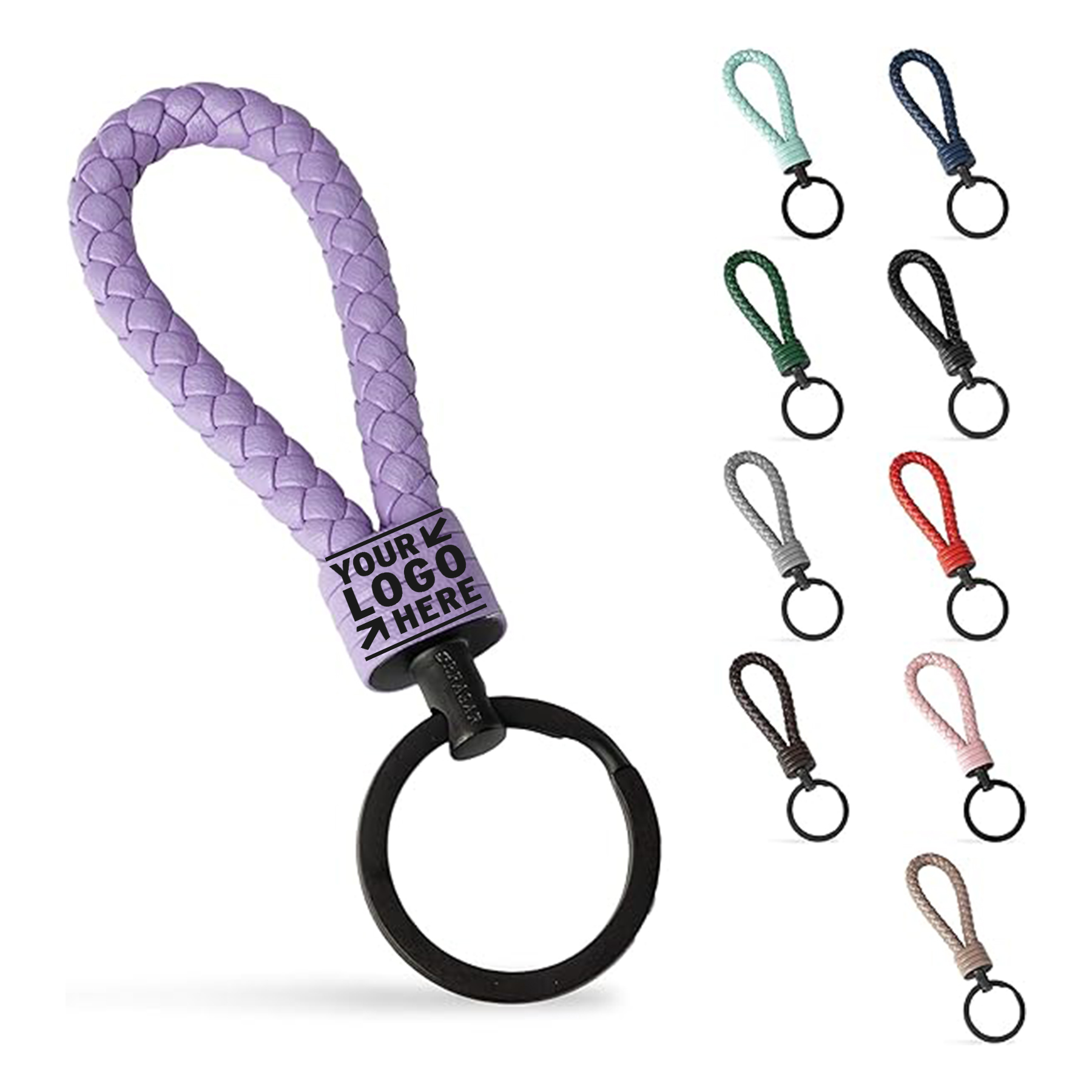 Stainless Steel Additional Small Key Ring Leather Keychain